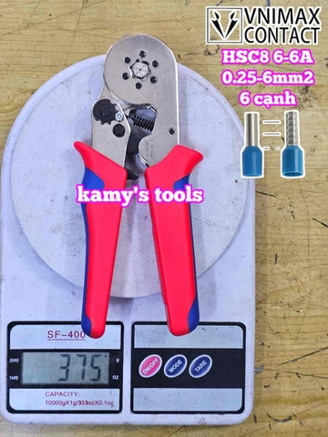 KÌm bấm cos lục giác HSC8 6-6A Vnimax Contact pin tròn rỗng tự điều chỉnh chính hãng