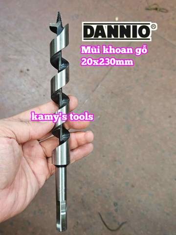 Mũi khoan gỗ xoắn ốc đuôi lục giác 8mm 10mm 12mm 14mm 16mm 18mm 20mm 22mm 25mm 30mm dài 230mm Dannio