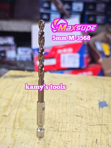 Mũi khoan sắt thép inox M35 chuôi lục giác Maxsupe 3mm 3.2mm 3.5mm 4mm 4.2mm 4.5mm 5mm 5.2mm 5.5mm 6mm