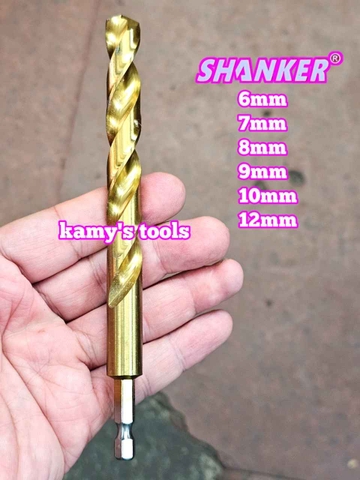 Mũi khoan sắt chuôi lục giác Shanker 6mm 7mm 8mm 9mm 10mm 12mm SK-62306 SK-62307 SK-62308 SK-62309 SK-62310 SK-62312