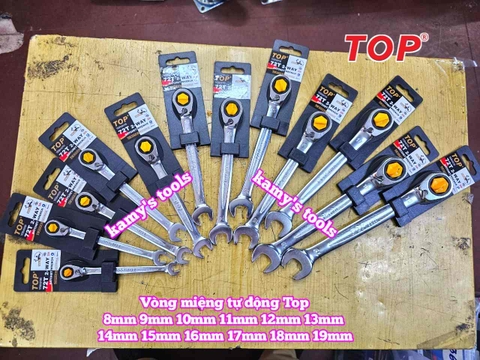 Cờ lê vòng miệng tự động đảo chiều Top Gold 8mm 9mm 10mm 11mm 12mm 13mm 14mm 15mm 16mm 17mm 18mm 19mm