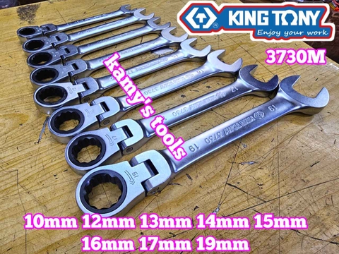 Cờ lê vòng miệng tự động lắc léo Kingtony 10mm 12mm 13mm 14mm 15mm 16mm 17mm 19mm 373010M 373012M 373013M 373014M 373015M 373016M 373017M 373019M