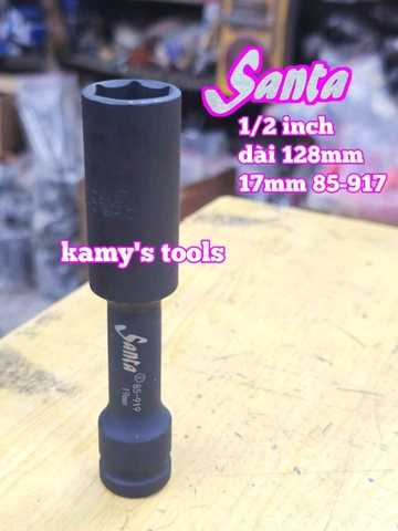 Đầu tuýp khẩu 1/2 inch dài 128mm Santa 8mm 10mm 12mm 13mm 14mm 17mm 19mm 85-908 85-910 85-912 85-913 85-914 85-917 85-919