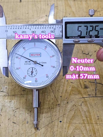 Đồng hồ so cơ khí chân thẳng 0-10mm độ chính xác cao 0.01mm Neuter