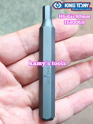 Mũi vít đóng lục giác H4 H5 H6 H8 dài 80mm Kingtony Model 168004H 168005H 168006H 168008H