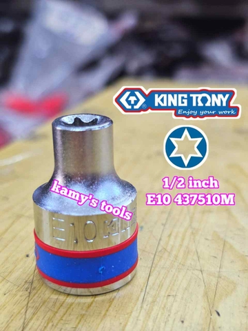 Đầu tuýp E Kingtony 1/2 inch E8 E10 E12 E14 E16 E18 E20 E22 E24 437508M 437510M 437512M 437514M 437516M 437518M 437520M 437522M 437524M