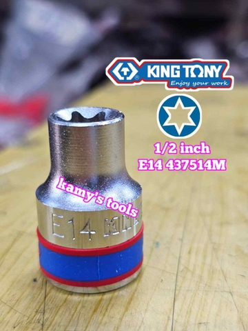 Đầu tuýp E Kingtony 1/2 inch E8 E10 E12 E14 E16 E18 E20 E22 E24 437508M 437510M 437512M 437514M 437516M 437518M 437520M 437522M 437524M