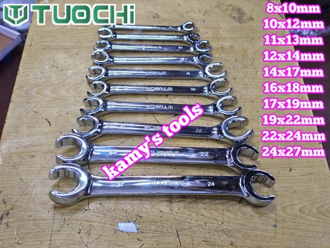 Cờ lê mở ống dầu Tuochi 8x10mm 10x12mm 11x13mm 12x14mm 14x17mm 16x18mm 17x19mm 19x22mm 22x24mm 24x27mm