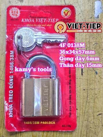 Ổ khoá Việt Tiệp thau 4F 5F 6F 0138M 0152M 0163M