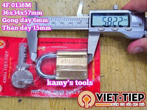 Ổ khoá Việt Tiệp thau 4F 5F 6F 0138M 0152M 0163M