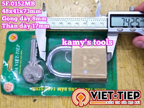 Ổ khoá Việt Tiệp thau BẤM 4F 5F 6F 0138MB 0152MB 01601