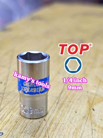 Đầu tuýp đầu khẩu ngắn 1/4 inch lục giác TOP 5mm 6mm 7mm 8mm 9mm 10mm 11mm 12mm 13mm 14mm