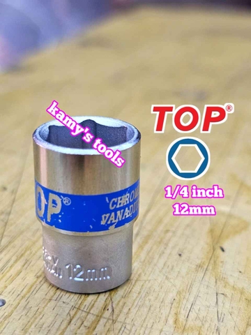 Đầu tuýp đầu khẩu ngắn 1/4 inch lục giác TOP 5mm 6mm 7mm 8mm 9mm 10mm 11mm 12mm 13mm 14mm