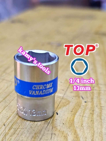 Đầu tuýp đầu khẩu ngắn 1/4 inch lục giác TOP 5mm 6mm 7mm 8mm 9mm 10mm 11mm 12mm 13mm 14mm