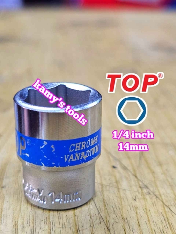 Đầu tuýp đầu khẩu ngắn 1/4 inch lục giác TOP 5mm 6mm 7mm 8mm 9mm 10mm 11mm 12mm 13mm 14mm