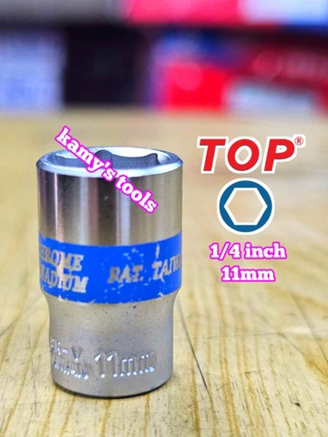 Đầu tuýp đầu khẩu ngắn 1/4 inch lục giác TOP 5mm 6mm 7mm 8mm 9mm 10mm 11mm 12mm 13mm 14mm