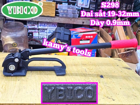Dụng cụ đóng đai siết căng dây đai sắt thép Ybico S298 19-32mm dài 500mm