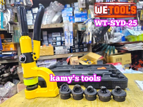 Dụng cụ đột lỗ tôn thủy lực đục lỗ thang máng cáp máng điên SYD-25 với 6 bộ khuôn đột 18-30mm