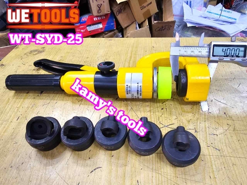 Dụng cụ đột lỗ tôn thủy lực đục lỗ thang máng cáp máng điên SYD-25 với 6 bộ khuôn đột 18-30mm