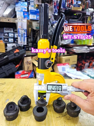 Dụng cụ đột lỗ tôn thủy lực đục lỗ thang máng cáp máng điên SYD-25 với 6 bộ khuôn đột 18-30mm