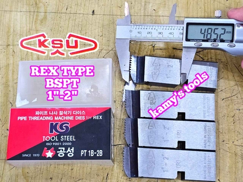 Dao tiện ren ống sắt tráng kẽm Rex hiệu Kong Sung KSU 1”-2” (34-60mm) hệ ren BSPT