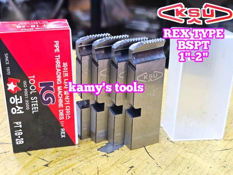 Dao tiện ren ống sắt tráng kẽm Rex hiệu Kong Sung KSU 1”-2” (34-60mm) hệ ren BSPT