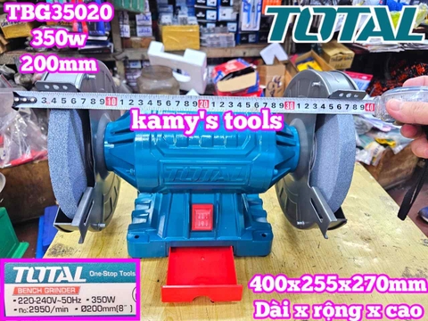 Máy mài để bàn 2 đá Total 8 inch 200mm TBG35020 350w