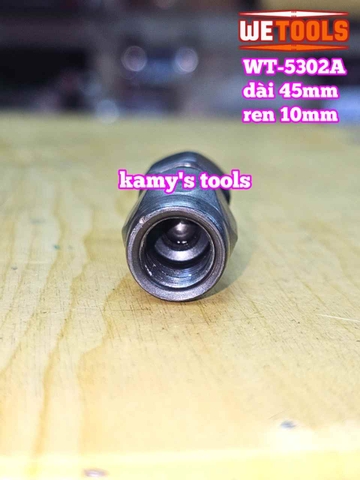 Đầu bơm mỡ đen bôi trơn áp suất cao 1/8 inch dài 45mm ren 10mm Wetools WT-5302A