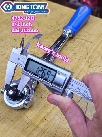 Cần siết tự động đầu lắc léo 1/2 inch Kingtony model 4752-12G dài 300mm 72 răng