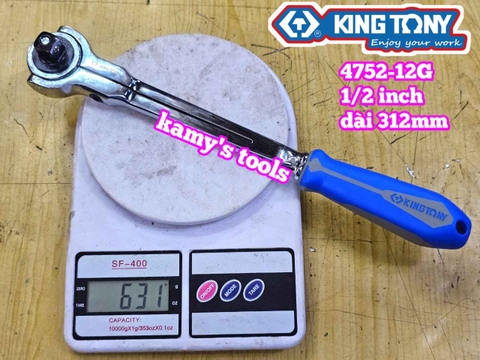 Cần siết tự động đầu lắc léo 1/2 inch Kingtony model 4752-12G dài 300mm 72 răng