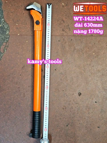 Kìm vặn siết nhanh coupler ống nối thép xây dựng mỏ lết răng kẹp siết nhanh ống nối coupler 24 inch 600mm Wetools WT-14224A