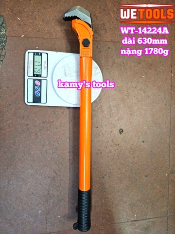 Kìm vặn siết nhanh coupler ống nối thép xây dựng mỏ lết răng kẹp siết nhanh ống nối coupler 24 inch 600mm Wetools WT-14224A