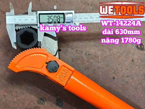 Kìm vặn siết nhanh coupler ống nối thép xây dựng mỏ lết răng kẹp siết nhanh ống nối coupler 24 inch 600mm Wetools WT-14224A