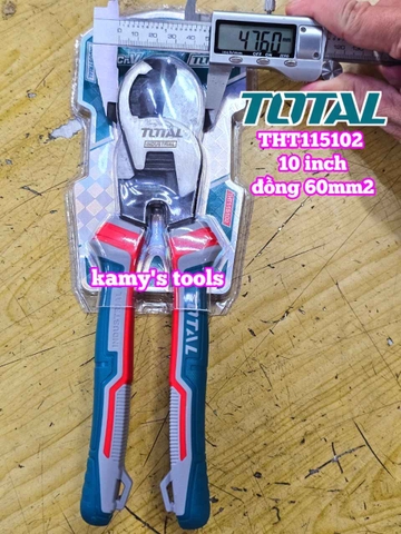 Kìm cắt cáp total 10 inch THT115102 đồng nhôm 60mm2