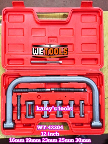 Cảo vam tháo lò xo xupap súp pắp 10 chi tiết Wetools WT-42304 dài 12 inch 5 đầu 16mm 19mm 23mm 25mm 30mm