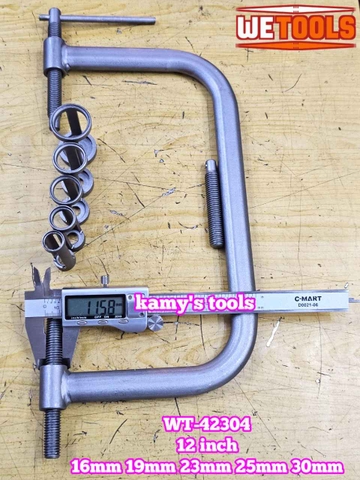 Cảo vam tháo lò xo xupap súp pắp 10 chi tiết Wetools WT-42304 dài 12 inch 5 đầu 16mm 19mm 23mm 25mm 30mm