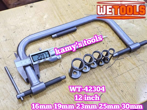 Cảo vam tháo lò xo xupap súp pắp 10 chi tiết Wetools WT-42304 dài 12 inch 5 đầu 16mm 19mm 23mm 25mm 30mm