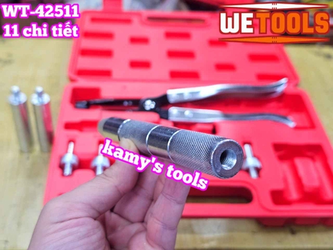 Bộ dụng cụ đóng nhổ tháo lắp phốt phớt git ô tô 11 chi tiết kìm nhổ xupap Wetools WT-42511