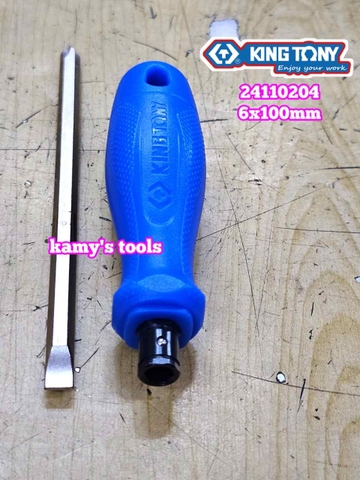 Tua vít 2 đầu bake dẹp Kingtony PH2 dài 100mm 6x100mm model 24110204