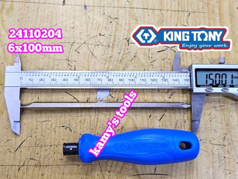 Tua vít 2 đầu bake dẹp Kingtony PH2 dài 100mm 6x100mm model 24110204