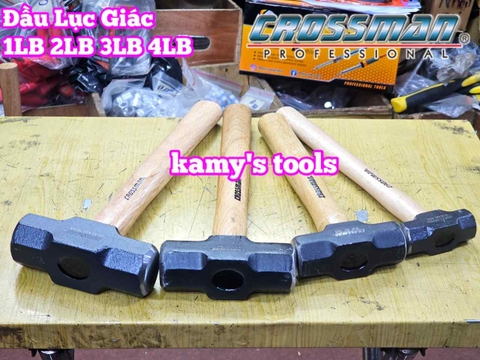 Búa thép đầu lục giác cán gỗ 1LB 2LB 3LB 4LB Crossman 68-401 68-402 68-403 68-404