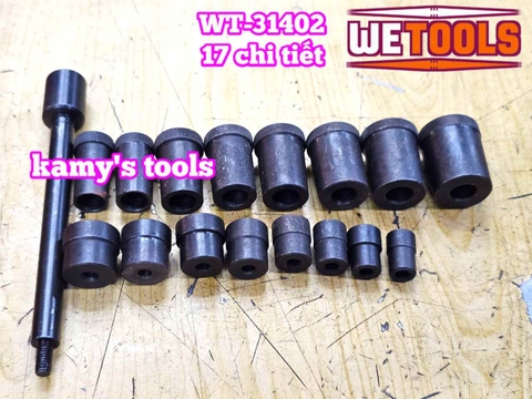 Bộ dụng cụ chỉnh tâm côn tháo lắp căn chỉnh bố ly hợp 17 chi tiết Wetools WT-31402