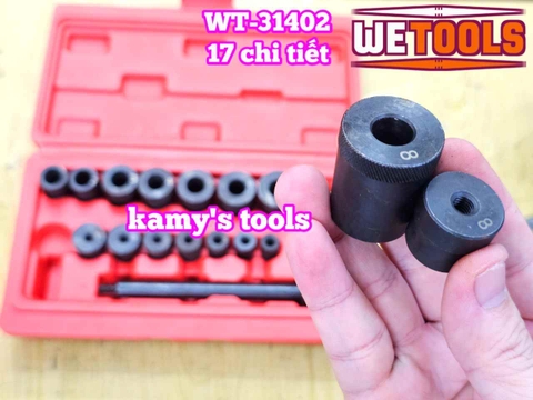 Bộ dụng cụ chỉnh tâm côn tháo lắp căn chỉnh bố ly hợp 17 chi tiết Wetools WT-31402