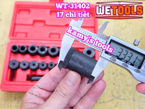 Bộ dụng cụ chỉnh tâm côn tháo lắp căn chỉnh bố ly hợp 17 chi tiết Wetools WT-31402
