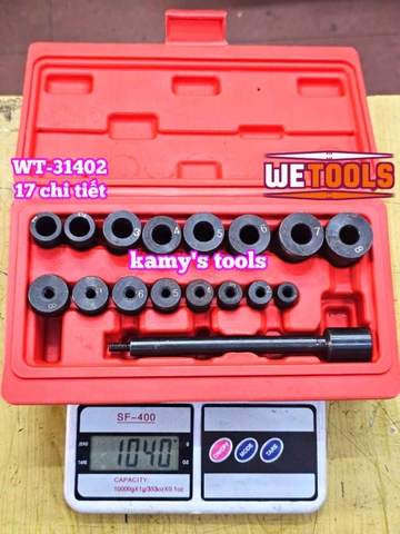 Bộ dụng cụ chỉnh tâm côn tháo lắp căn chỉnh bố ly hợp 17 chi tiết Wetools WT-31402