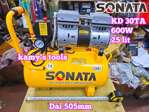 Máy nén khí không dầu 25 lít Sonata KD 30TA 600W dài 505mm