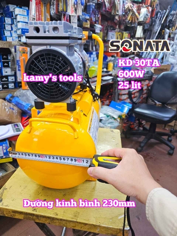 Máy nén khí không dầu 25 lít Sonata KD 30TA 600W dài 505mm