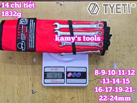 Bộ cờ lê vòng miệng TYETI 14 chi tiết 8-24mm TYETI-32201A