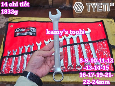 Bộ cờ lê vòng miệng TYETI 14 chi tiết 8-24mm TYETI-32201A
