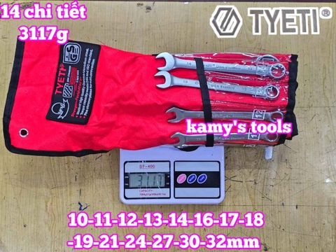 Bộ cờ lê vòng miệng TYETI 14 chi tiết 10-32mm TYETI-32202A